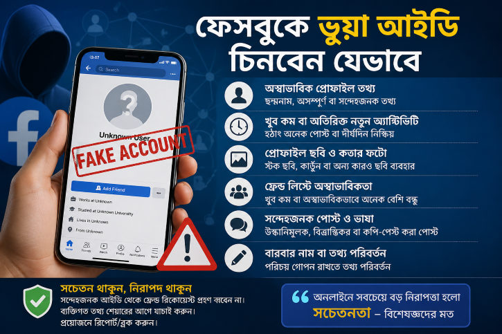 ফেসবুকে ভুয়া আইডির ছড়াছড়ি, চিনবেন যেভাবে