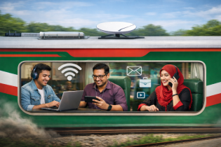 চলন্ত ট্রেনে পরীক্ষামূলকভাবে স্টারলিংক ইন্টারনেট চালু